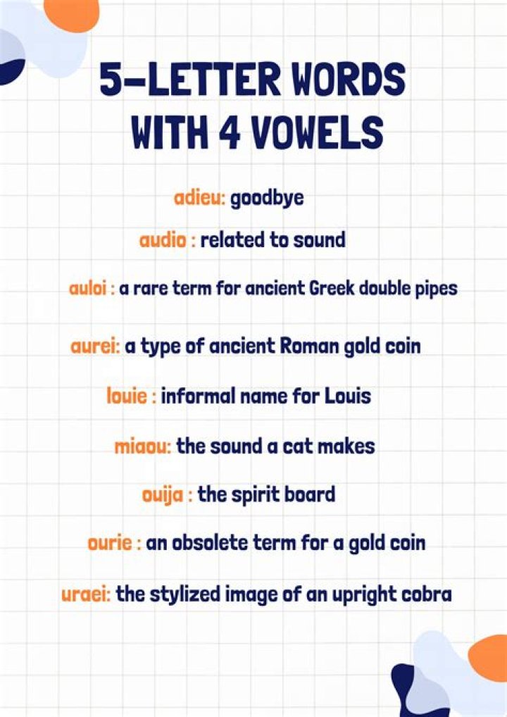 What word has all 5 vowels?